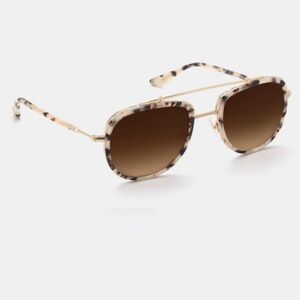 KREWE Breton Sunglasses Matte Oyster 24k Polarized